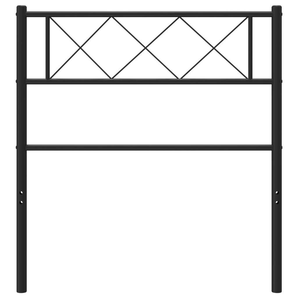 vidaXL Metal Headboard Black 39.4"