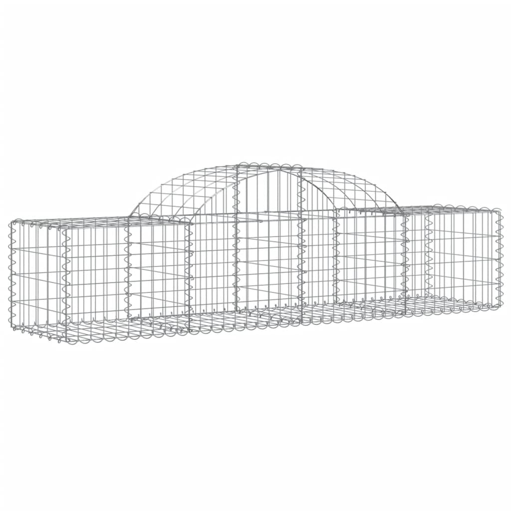 vidaXL Arched Gabion Baskets 5 pcs 78.7"x19.7"x15.7"/23.6" Galvanized Iron