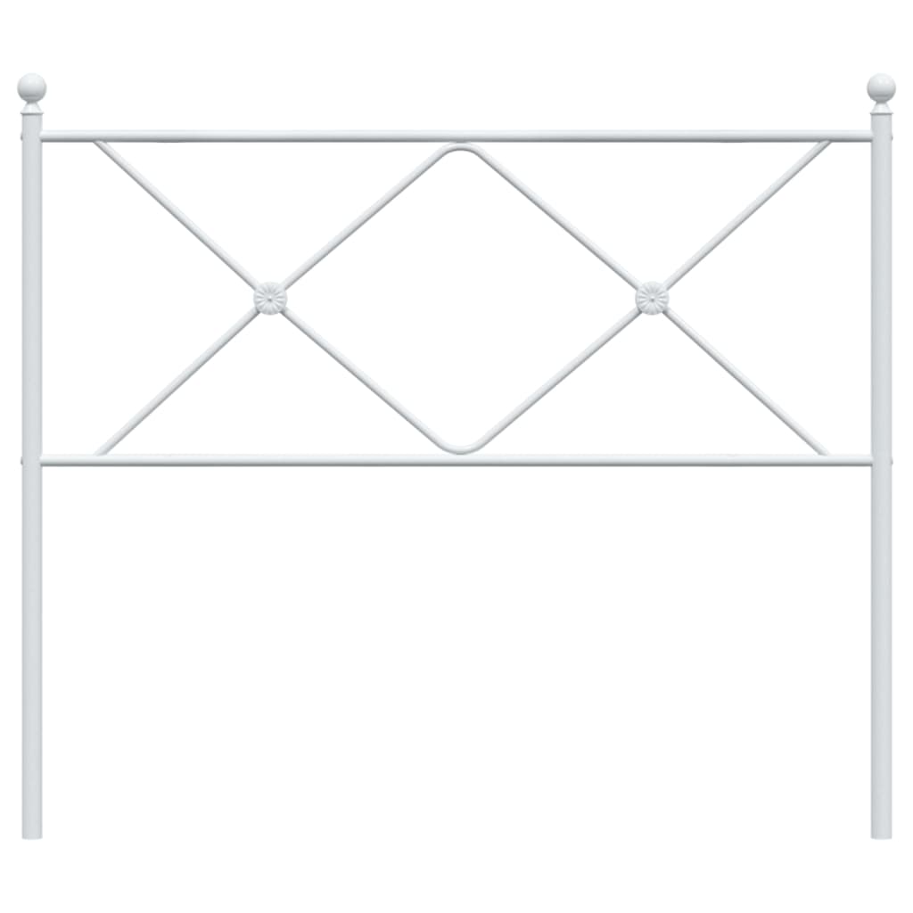 vidaXL Metal Headboard White 39.4"