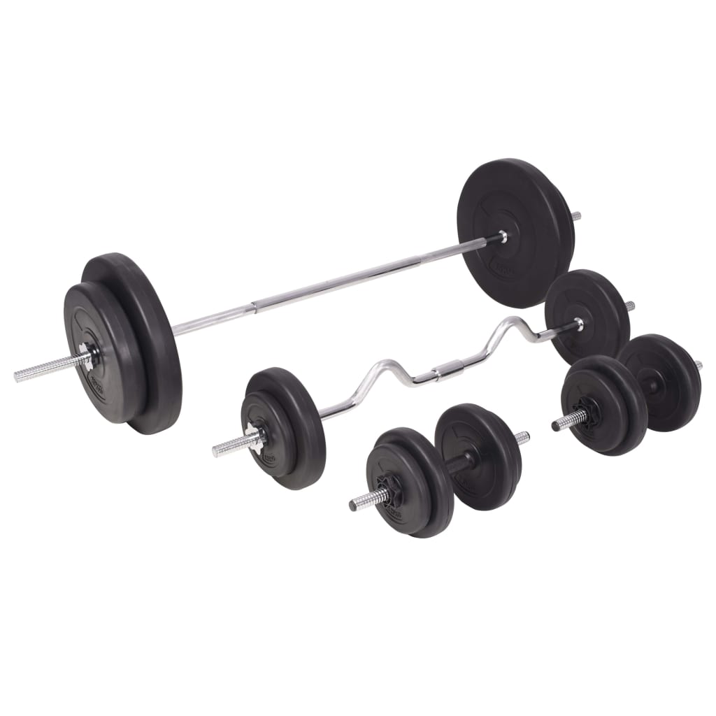 vidaXL Barbell and Dumbbell Set 198.4 lb