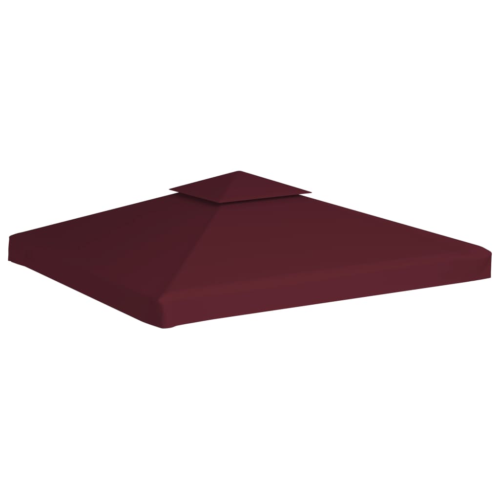 vidaXL 2-Tier Gazebo Top Cover 1 oz/ft² 9.8'x9.8' Bordeaux