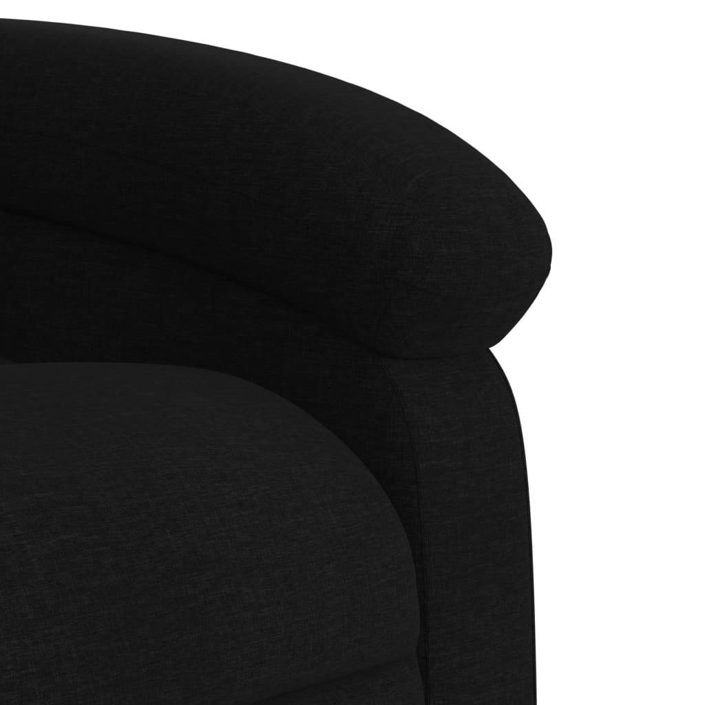 vidaXL Massage Recliner Chair Black Fabric