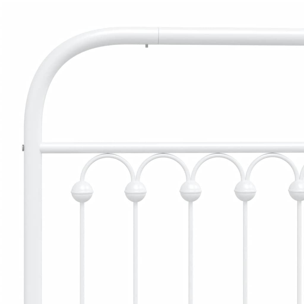 vidaXL Metal Headboard White 39.4"