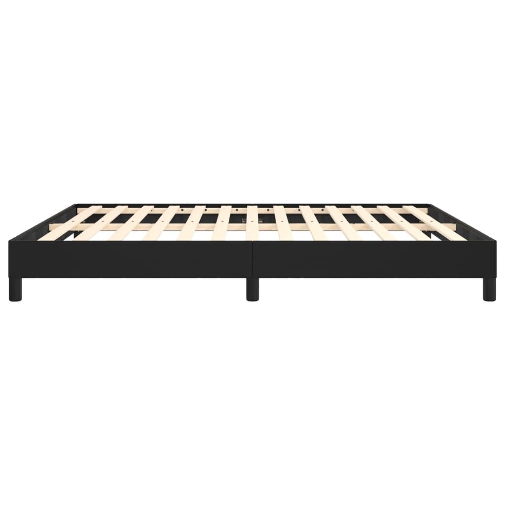 vidaXL Bed Frame without Mattress Black California King Faux Leather