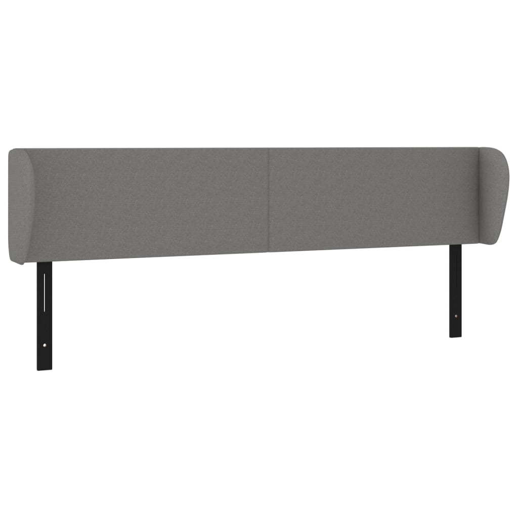 vidaXL Headboard with Ears Dark Gray 79.9"x9.1"x30.7"/34.6" Fabric