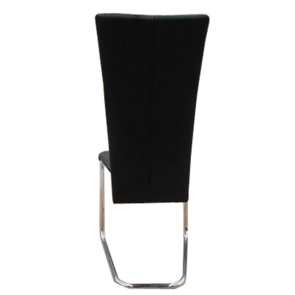 vidaXL Dining Chairs 2 pcs Black Faux Leather