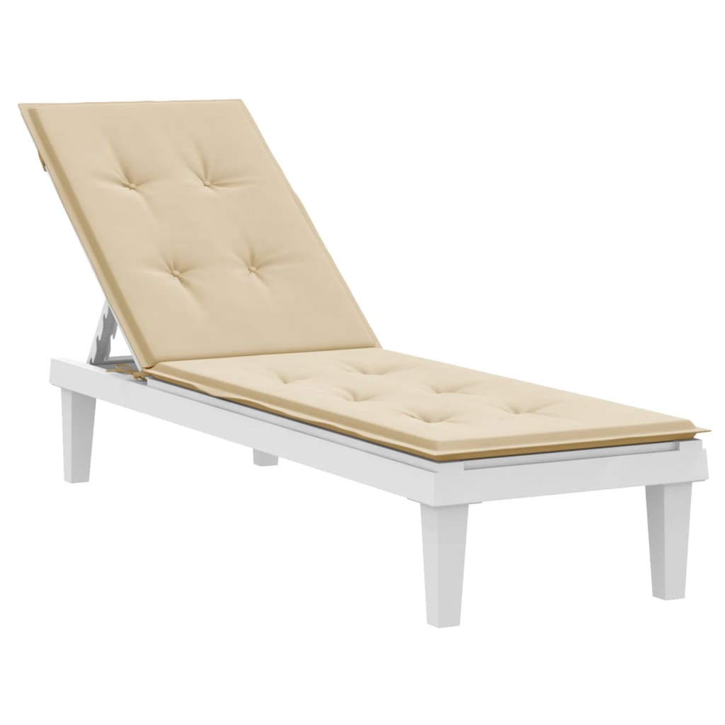 vidaXL Deck Chair Cushion Beige (29.5"+41.3")x19.7"x1.6"