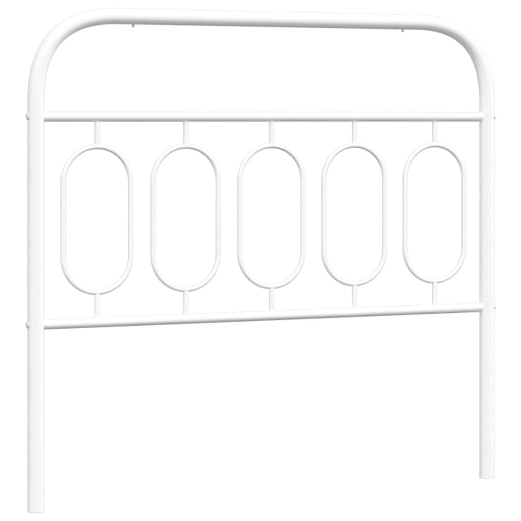 vidaXL Metal Headboard White 39.4"