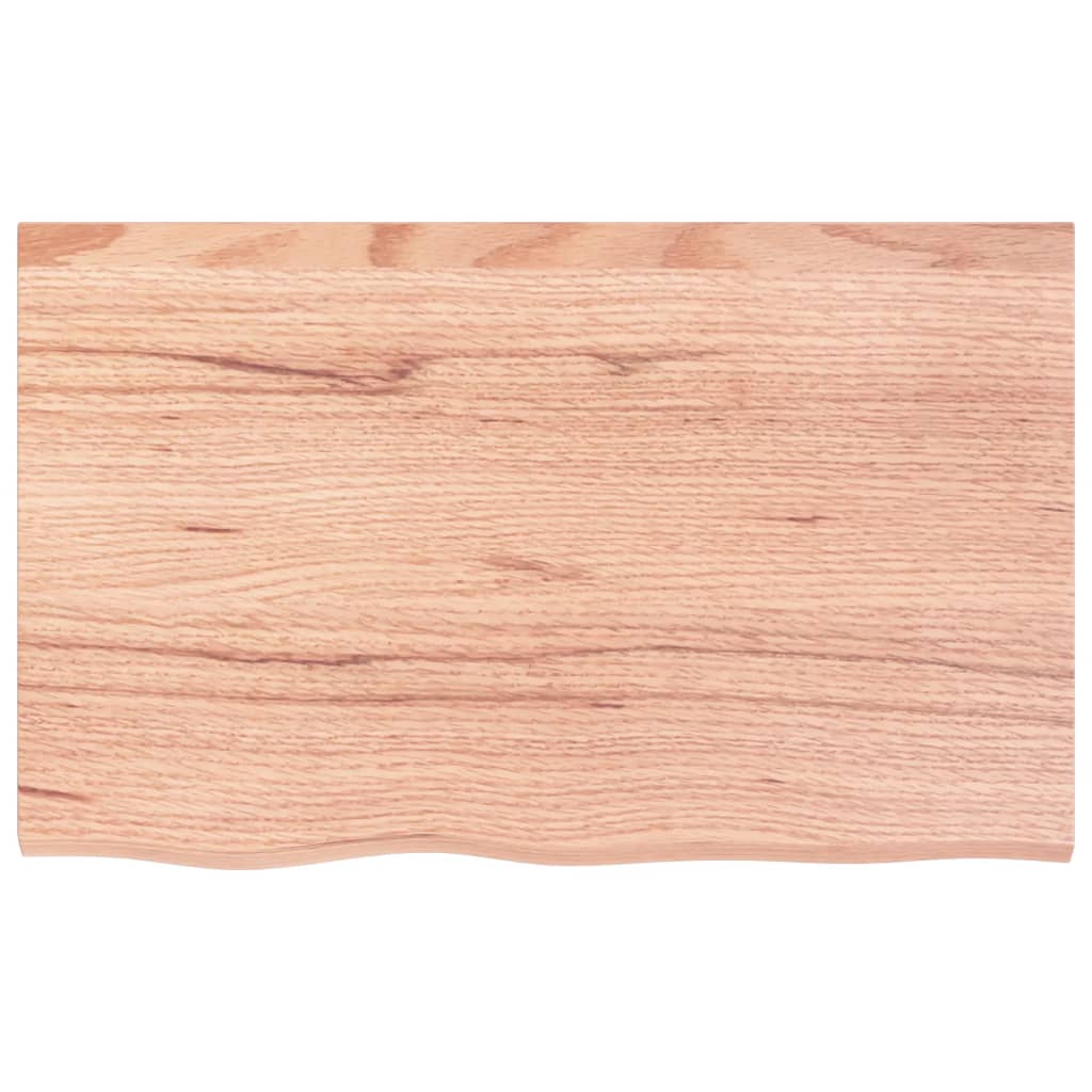 vidaXL Wall Shelf Light Brown 31.5"x19.7"x(0.8"-1.6") Treated Solid Wood Oak