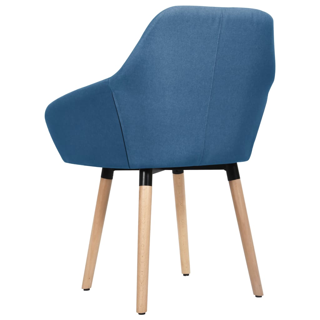 vidaXL Dining Chairs 2 pcs Blue Fabric