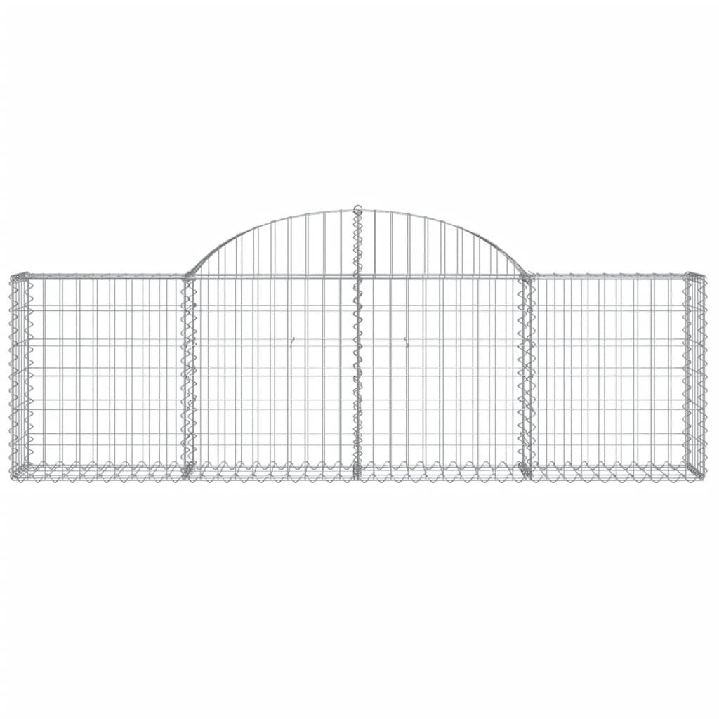 vidaXL Arched Gabion Baskets 9 pcs 78.7"x11.8"x23.6"/31.5" Galvanized Iron