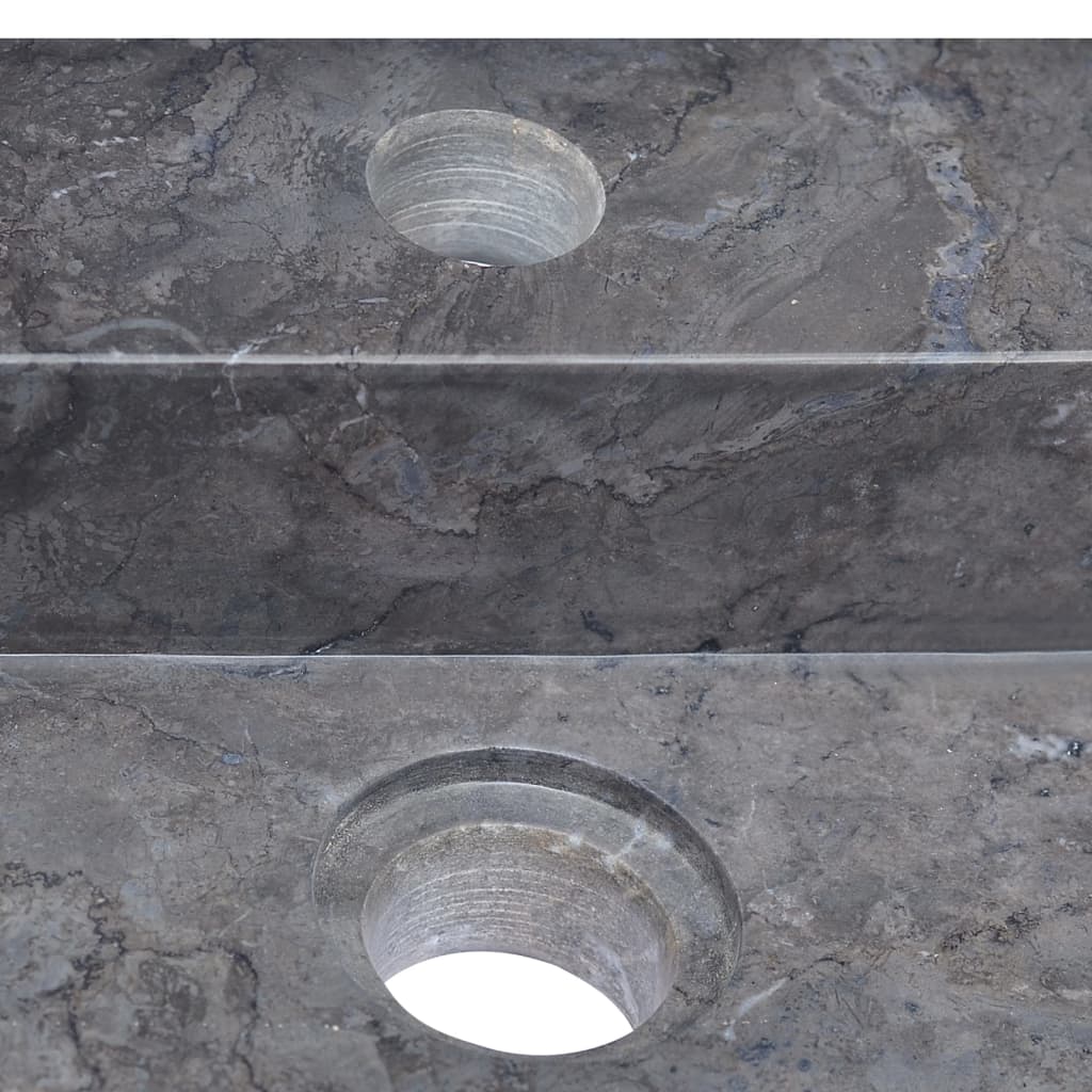 vidaXL Sink Black 22.8"x15.4"x3.9" Marble