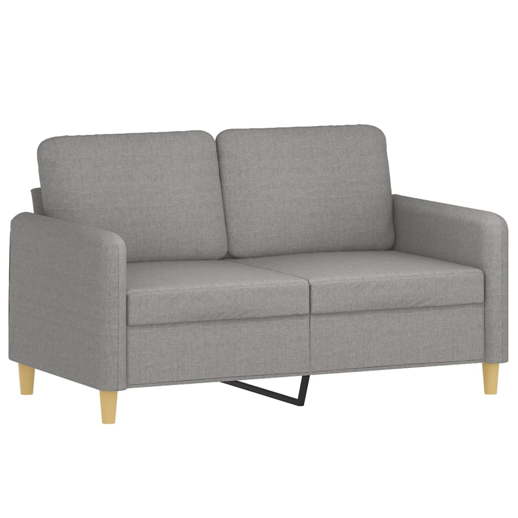 vidaXL 2-Seater Sofa Light Gray 47.2" Fabric