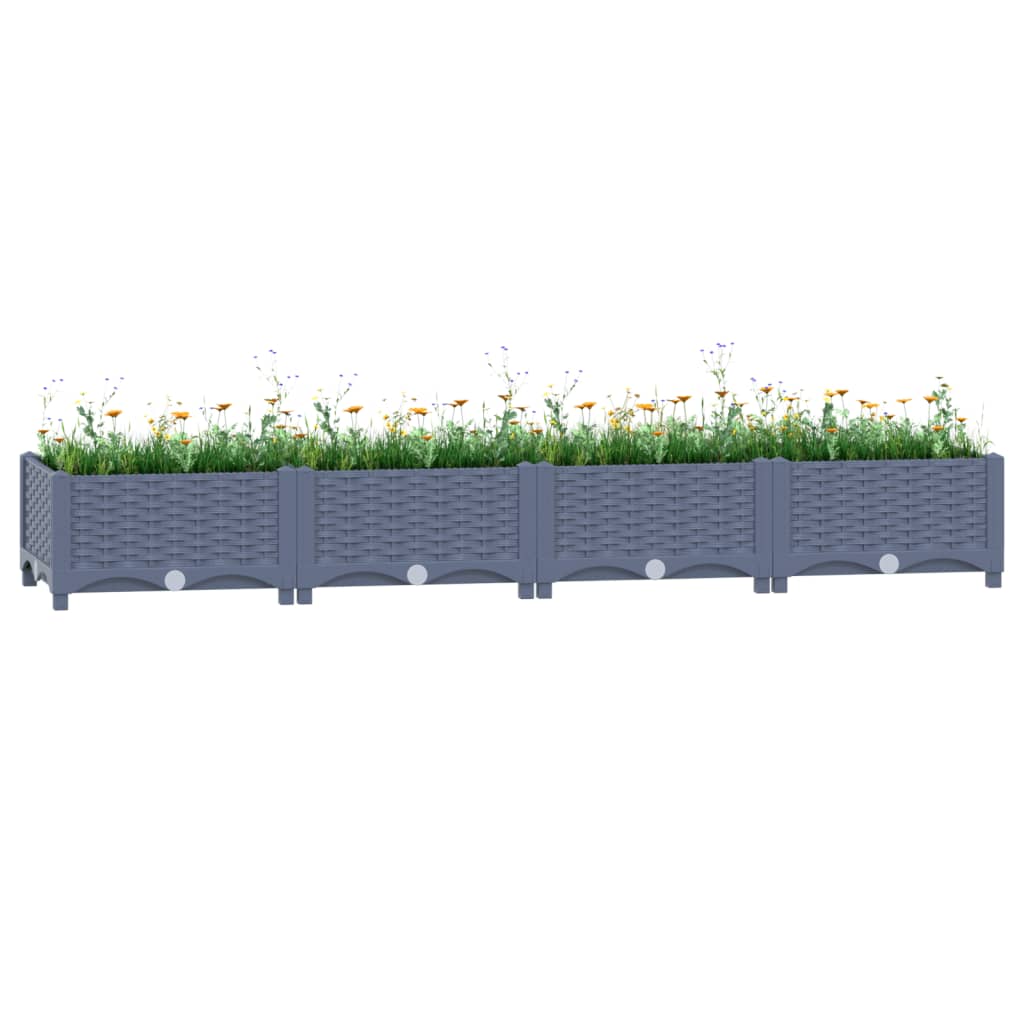 vidaXL Raised Bed 63"x15.7"x9.1" Polypropylene