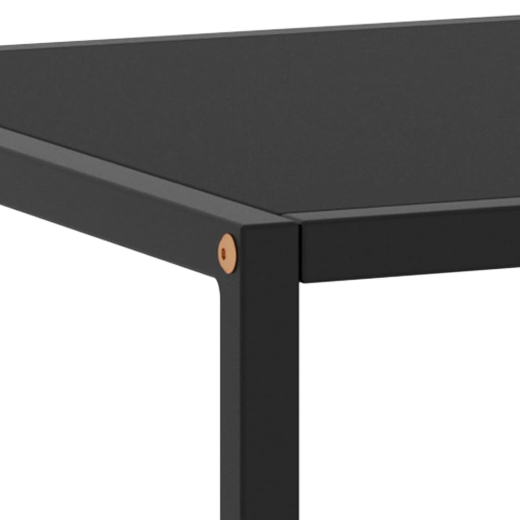 vidaXL Coffee Table Black with Black Glass 47.2"x19.7"x13.8"