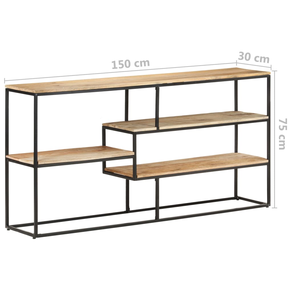 vidaXL Sideboard 59.1"x11.8"x29.5" Rough Mango Wood