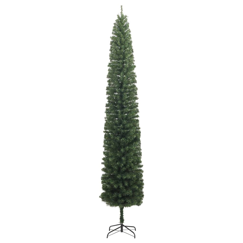 vidaXL Slim Christmas Tree with Stand 118.1" PVC