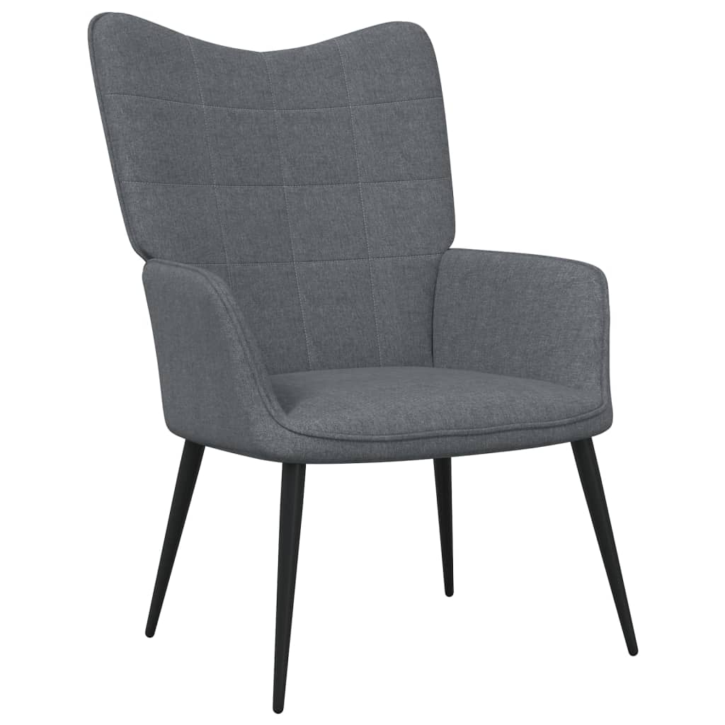 vidaXL Relaxing Chair Dark Gray Fabric