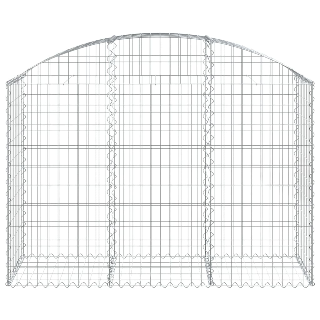 vidaXL Arched Gabion Basket 59.1"x19.7"x39.4"/47.2" Galvanized Iron