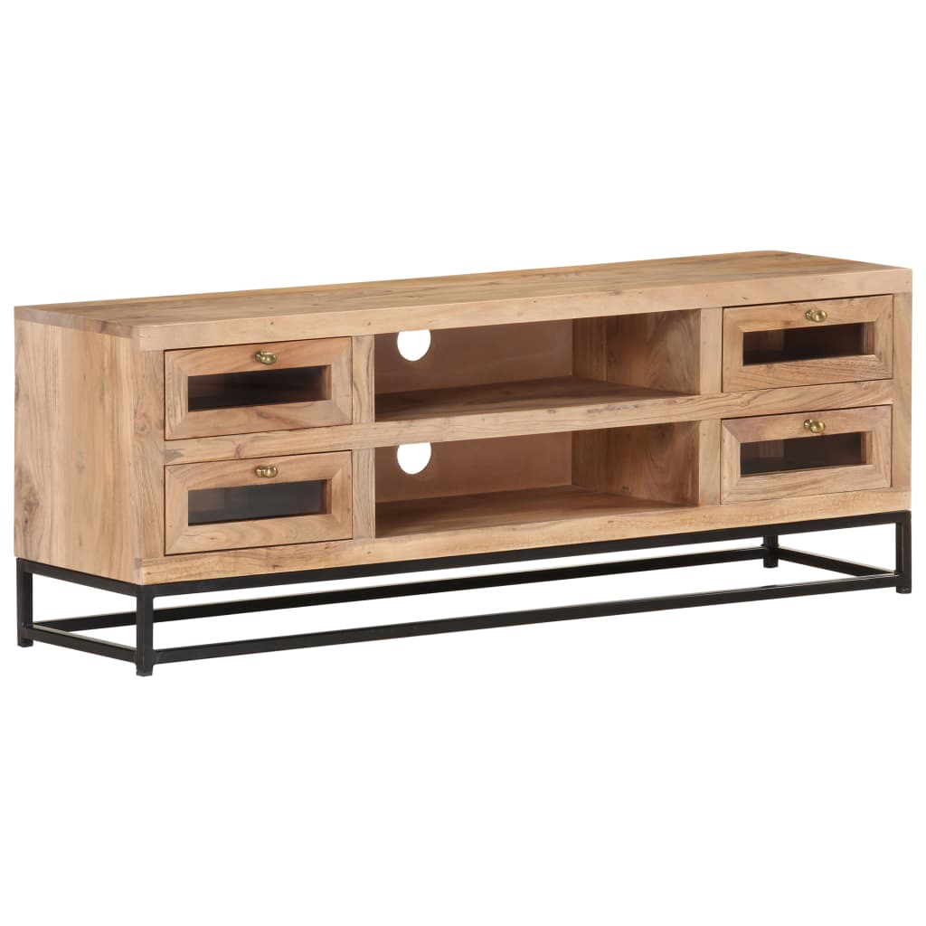 vidaXL TV Stand 43.3"x11.8"x15.7" Solid Wood Acacia