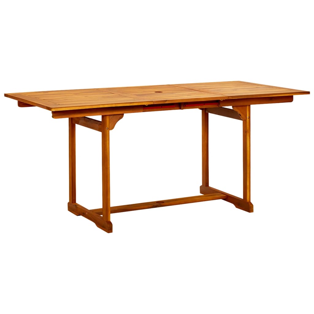 vidaXL Garden Dining Table (47.2"-66.9")x31.5"x29.5" Solid Acacia Wood