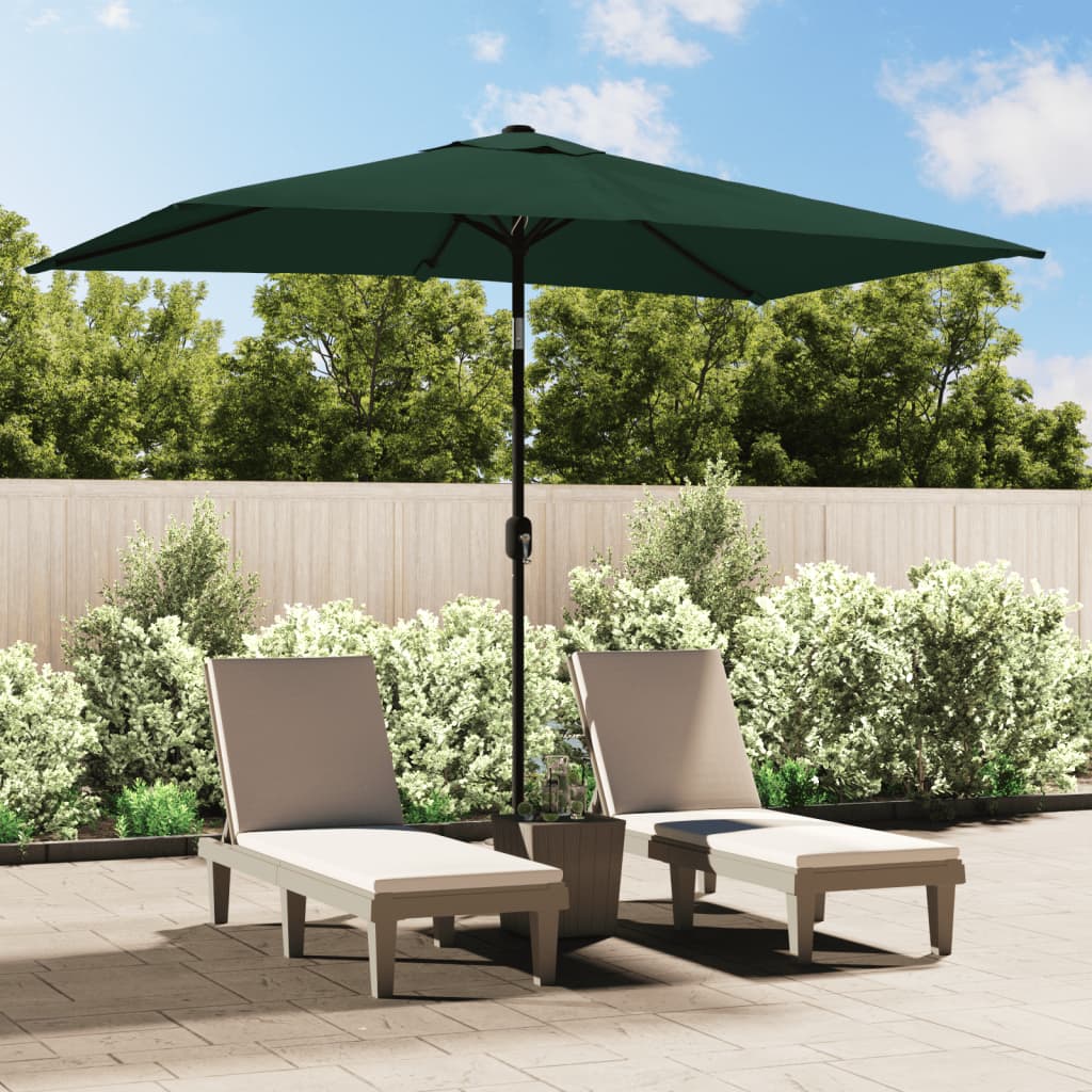 vidaXL Parasol 78.7"x118.1" Green Rectangular