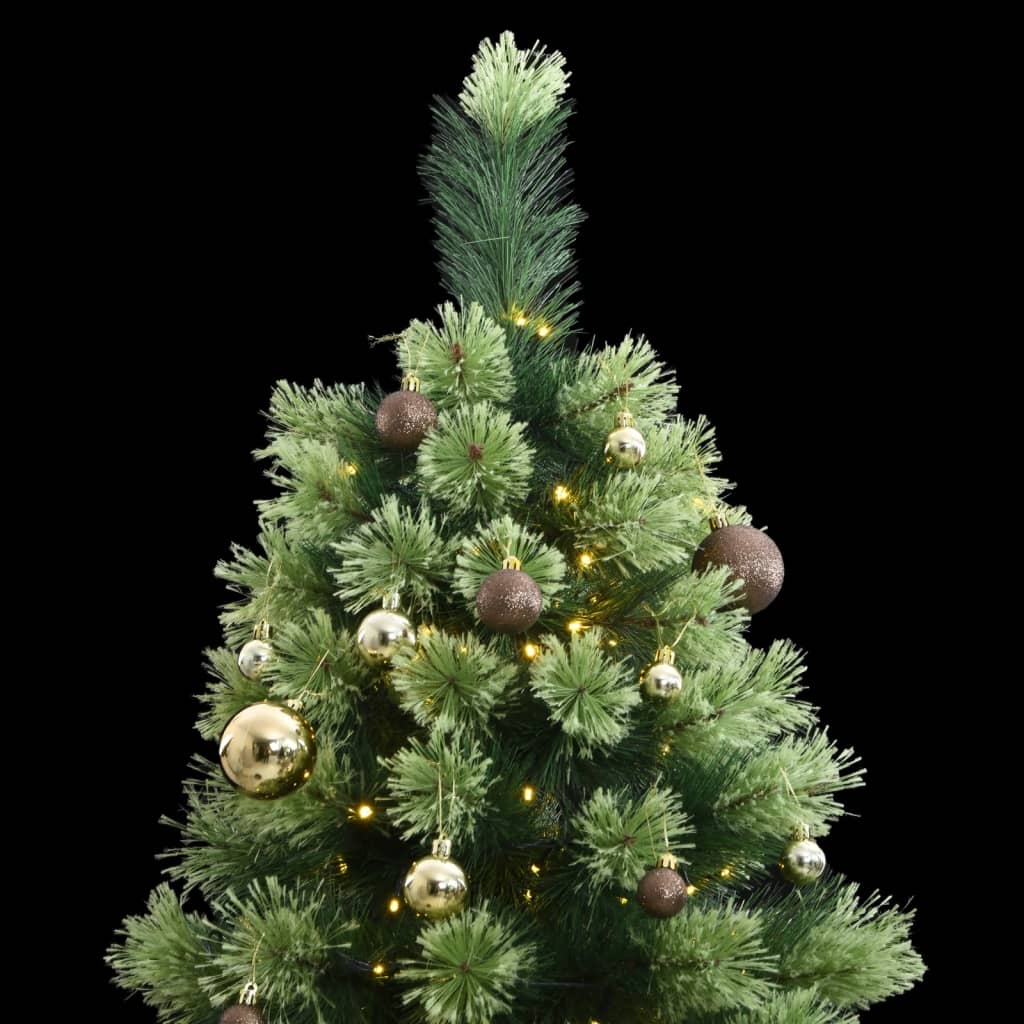 vidaXL Artificial Hinged Christmas Tree 150 LEDs & Ball Set 59.1"