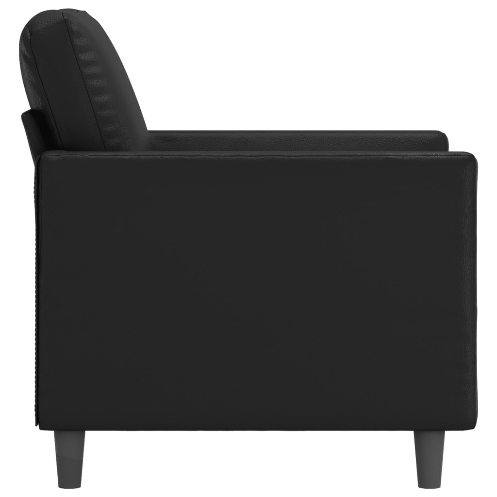 vidaXL Sofa Chair Black 23.6" Faux Leather