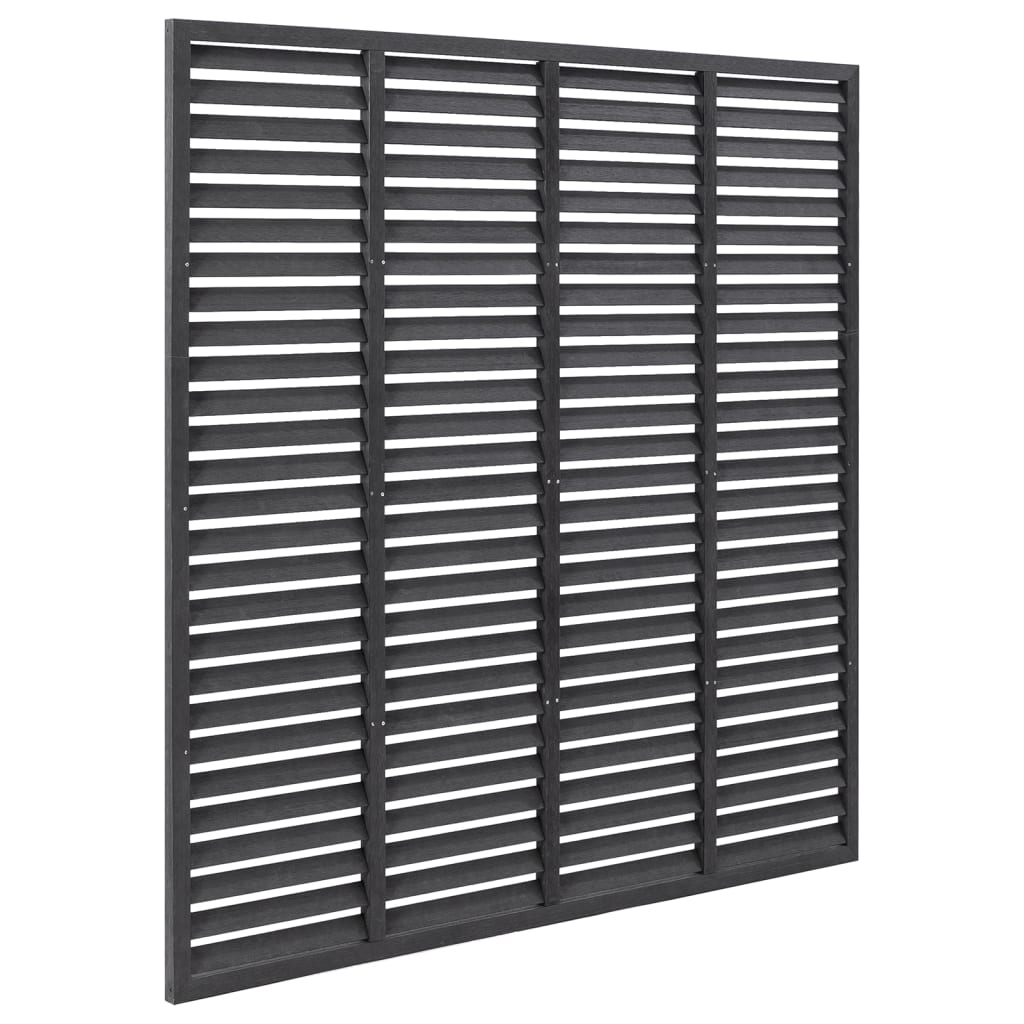 vidaXL Louver Fence WPC 70.9"x70.9" Gray