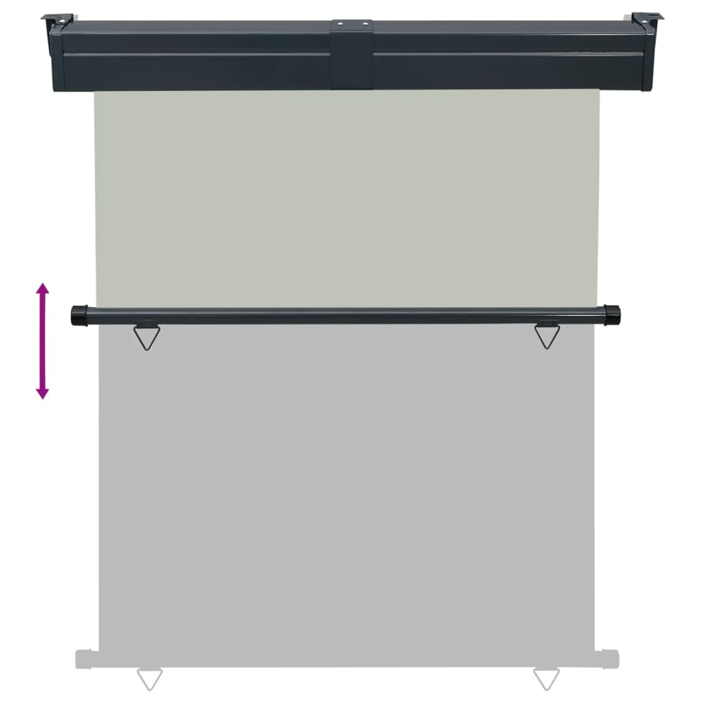 vidaXL Balcony Side Awning 55.1"x98.4" Gray