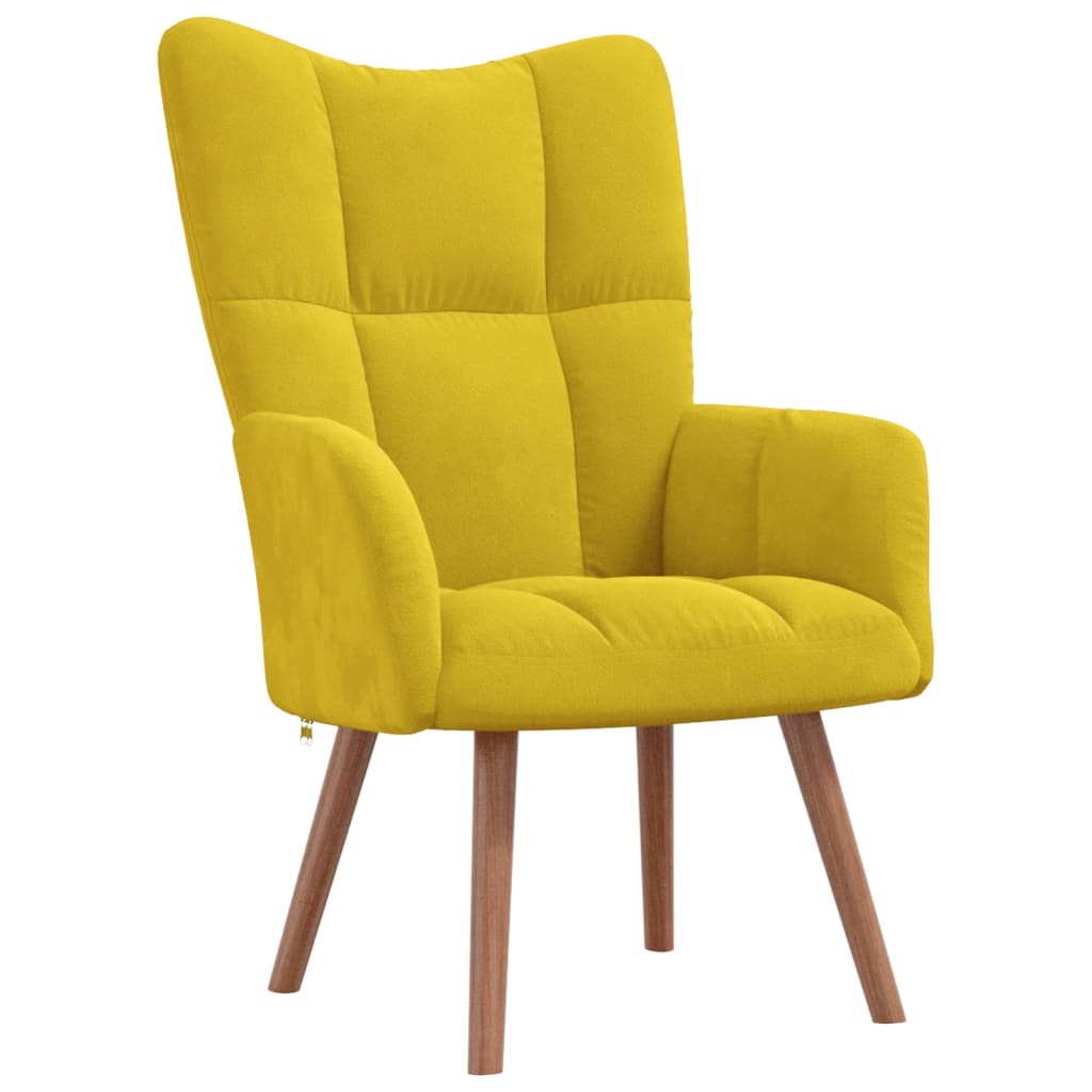 vidaXL Relaxing Chair Mustard Yellow Velvet