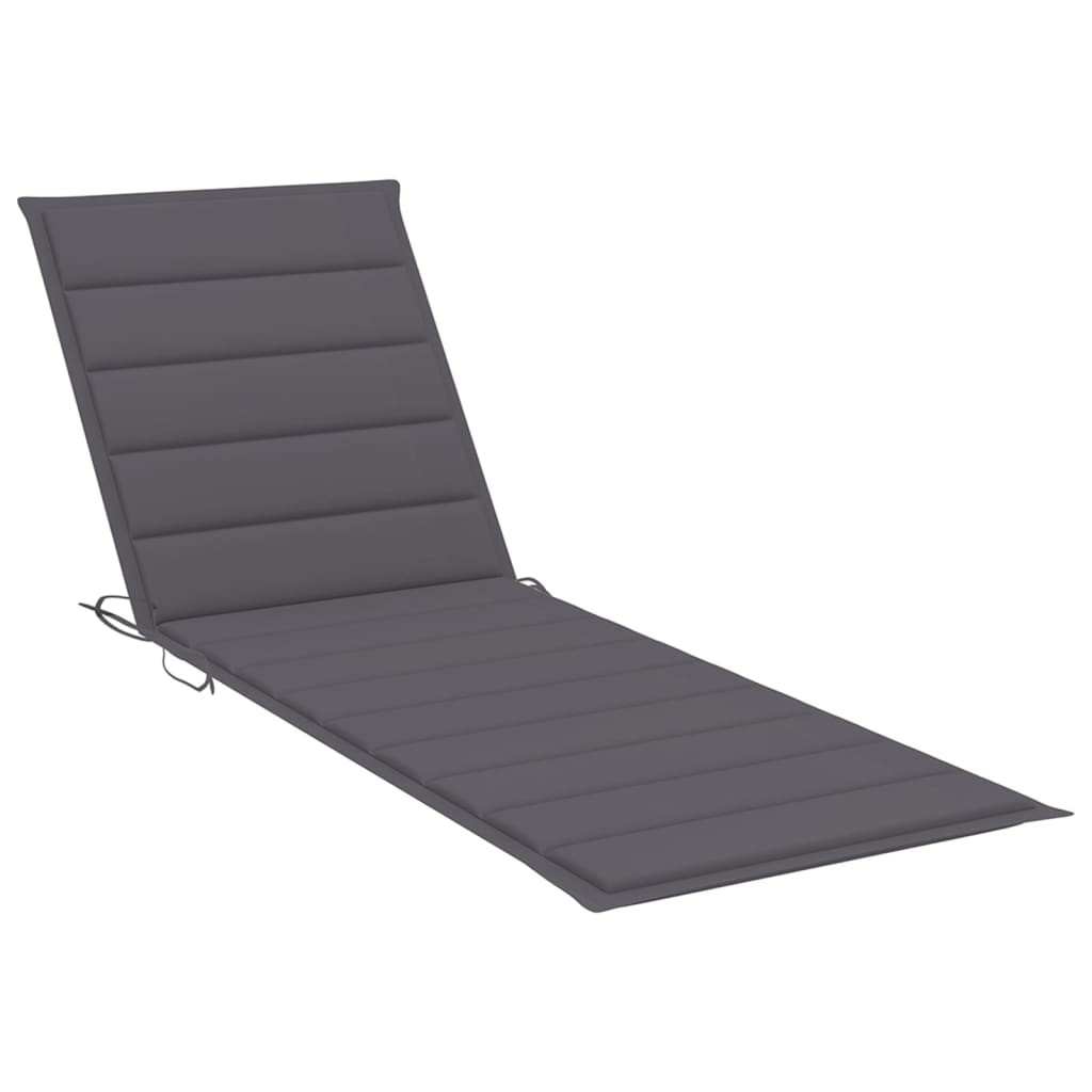 vidaXL Sunlounger Cushion Anthracite 74.8"x23.6"x1.6"