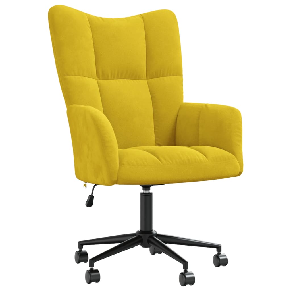 vidaXL Relaxing Chair Mustard Yellow Velvet