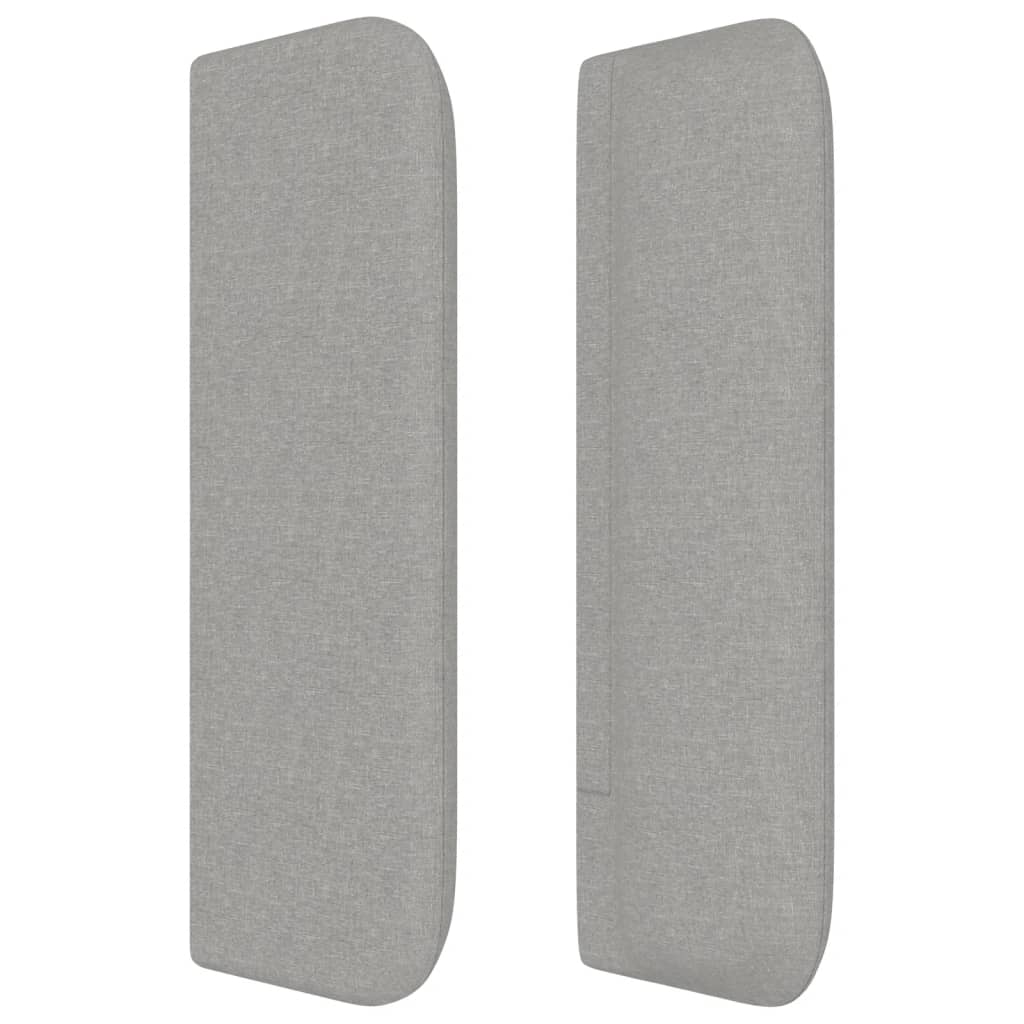 vidaXL LED Headboard Light Gray 40.6"x6.3"x30.7"/34.6" Fabric