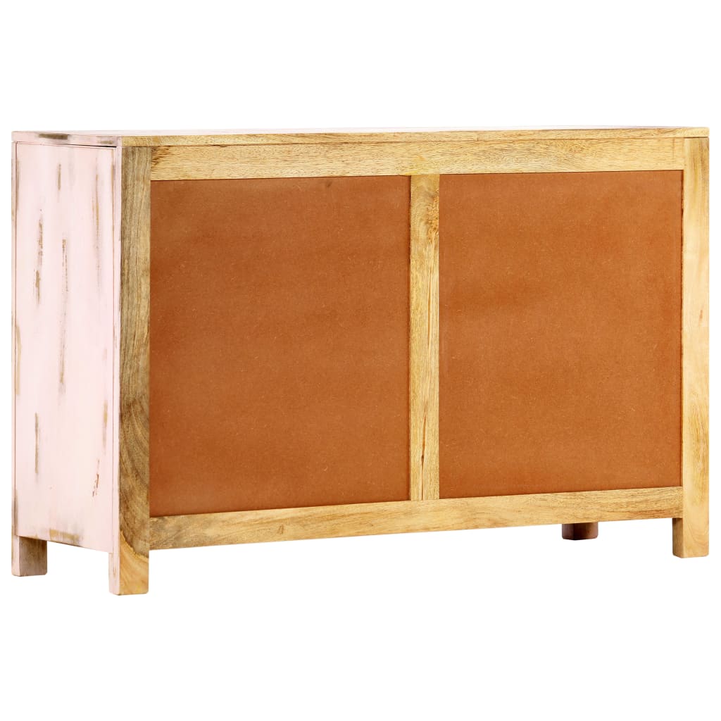 vidaXL Sideboard Light Pink 43.3"x13.8"x27.6" Solid Mango Wood