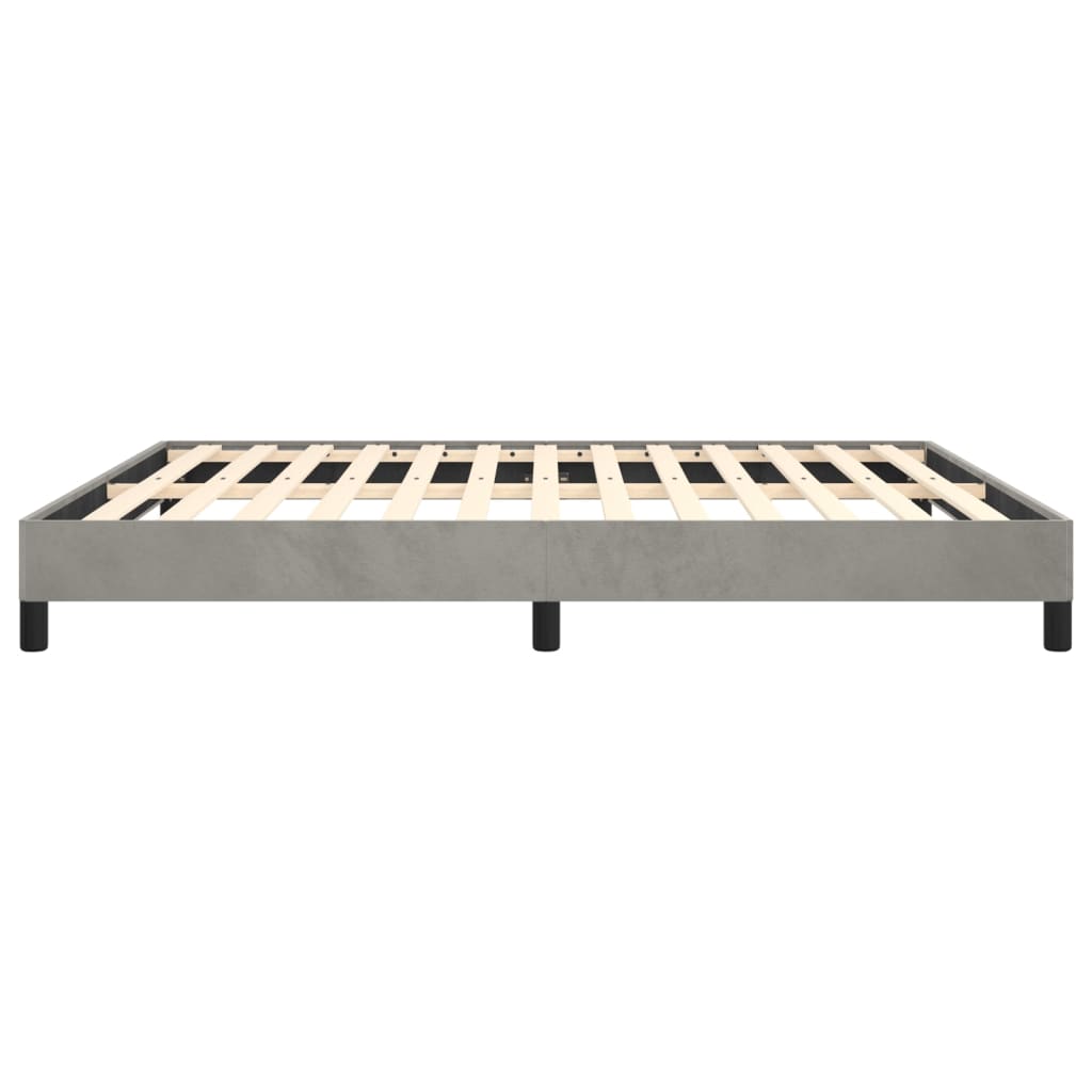 vidaXL Bed Frame Light Gray 72"x83.9" California King Velvet