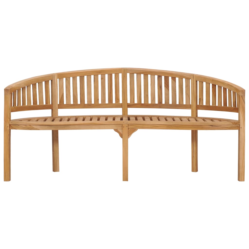 vidaXL Banana Bench 70.9" Solid Teak Wood