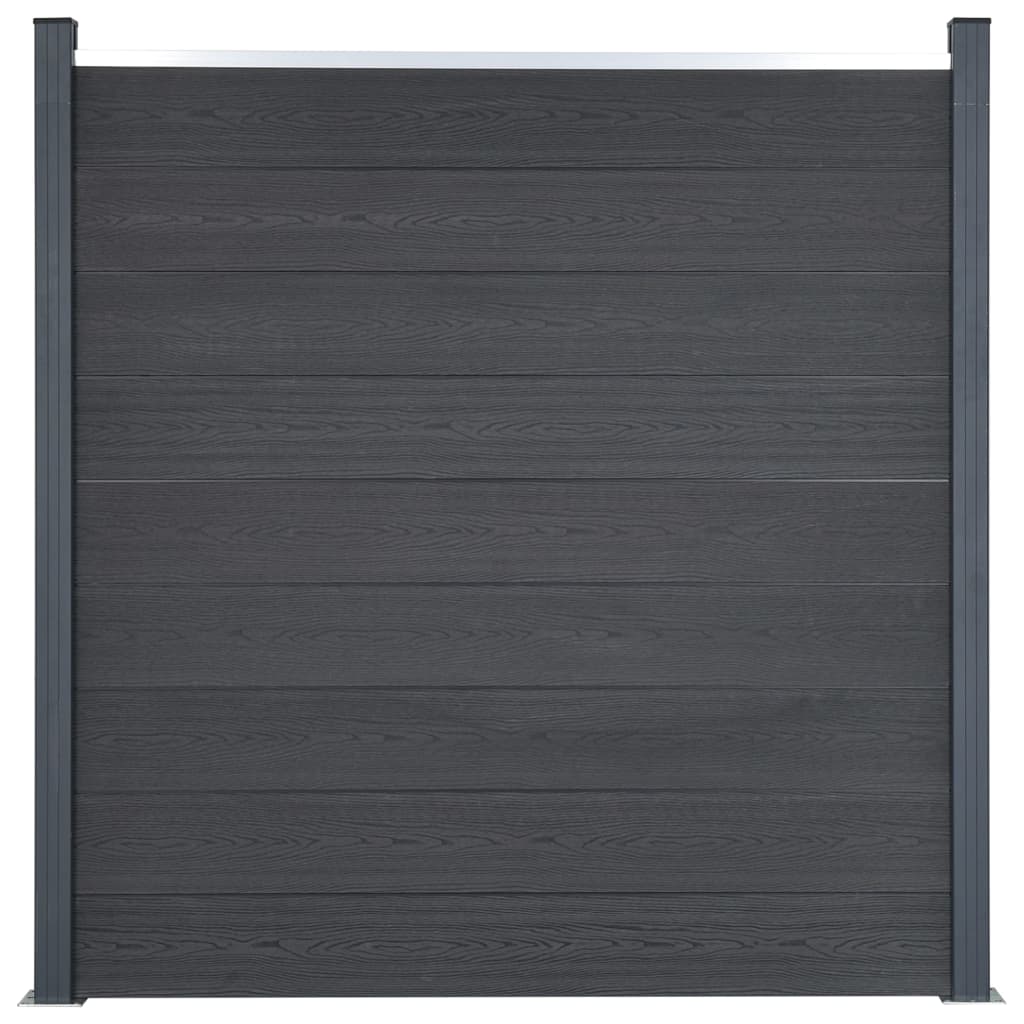 vidaXL Fence Panel Set Gray 139"x73.2" WPC