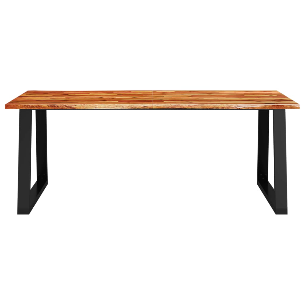 vidaXL Dining Table with Live Edge 78.7"x35.4"x29.5" Solid Wood Acacia