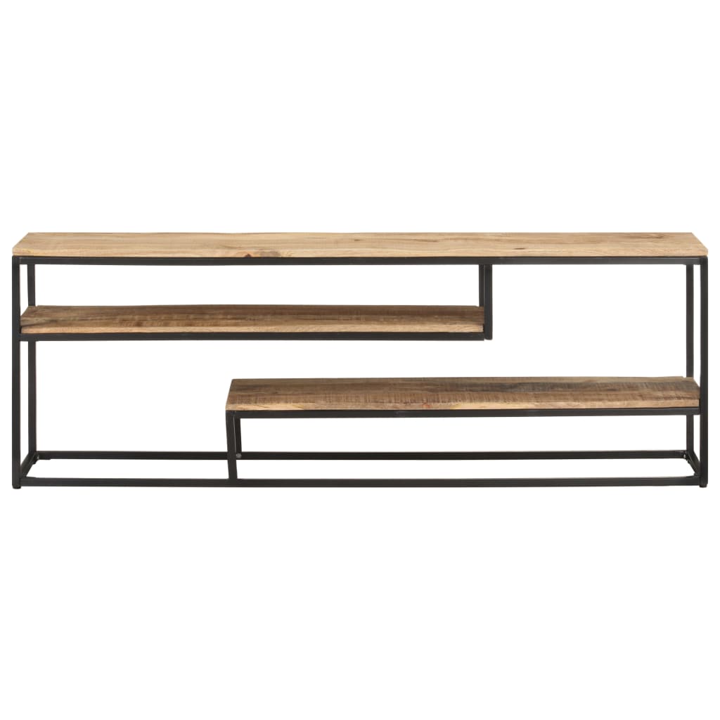 vidaXL TV Stand 51.2"x11.8"x17.7" Rough Mango Wood