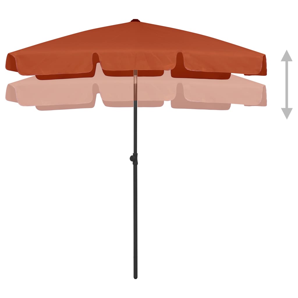 vidaXL Beach Parasol Terracotta 70.9"x47.2"