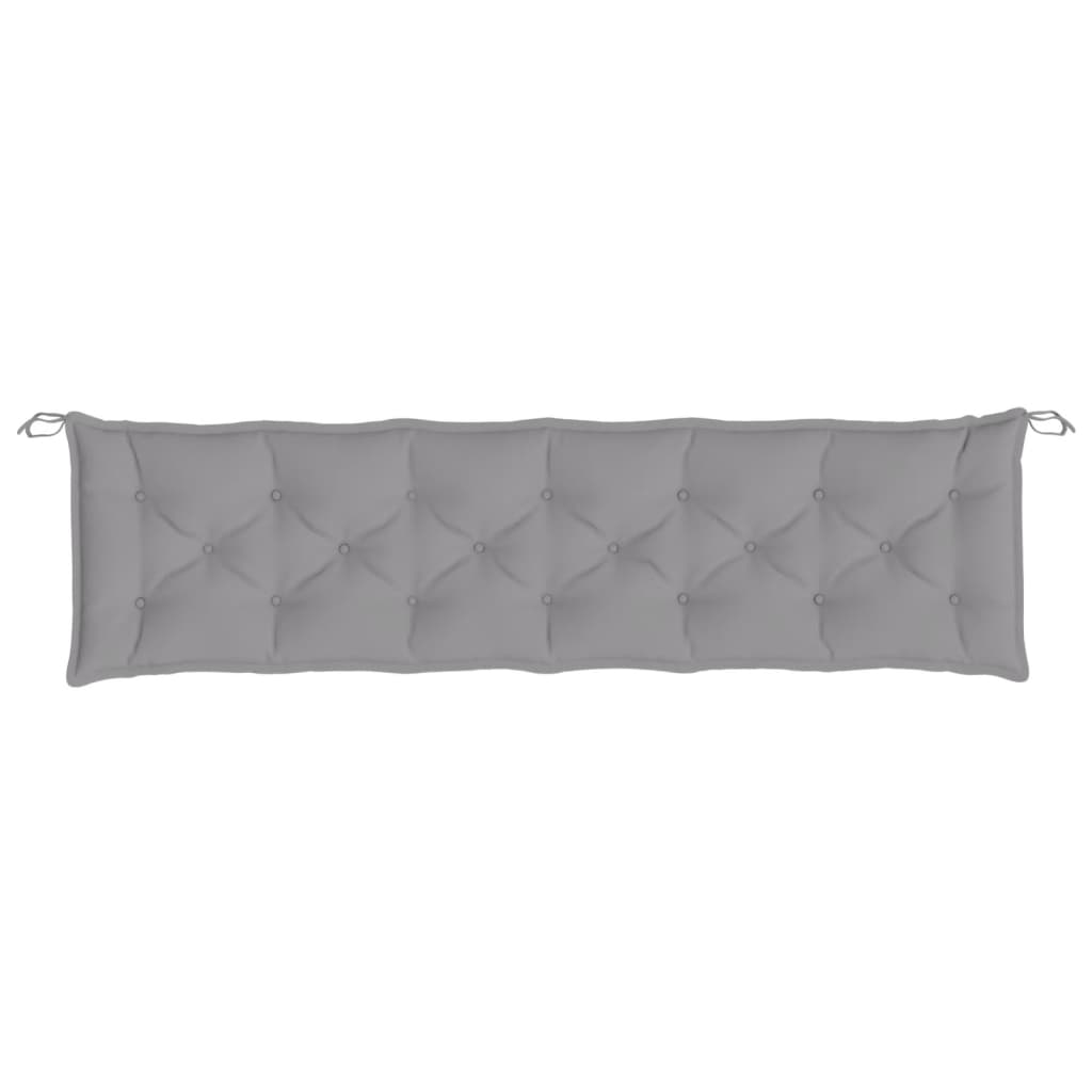 vidaXL Garden Bench Cushion Gray 78.7"x(19.7"+19.7")x2.8" Oxford Fabric