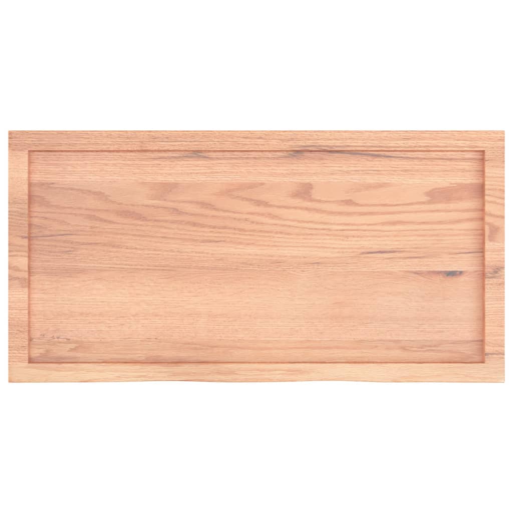 vidaXL Bathroom Countertop Light Brown 39.4"x19.7"x(0.8"-2.4") Treated Solid Wood