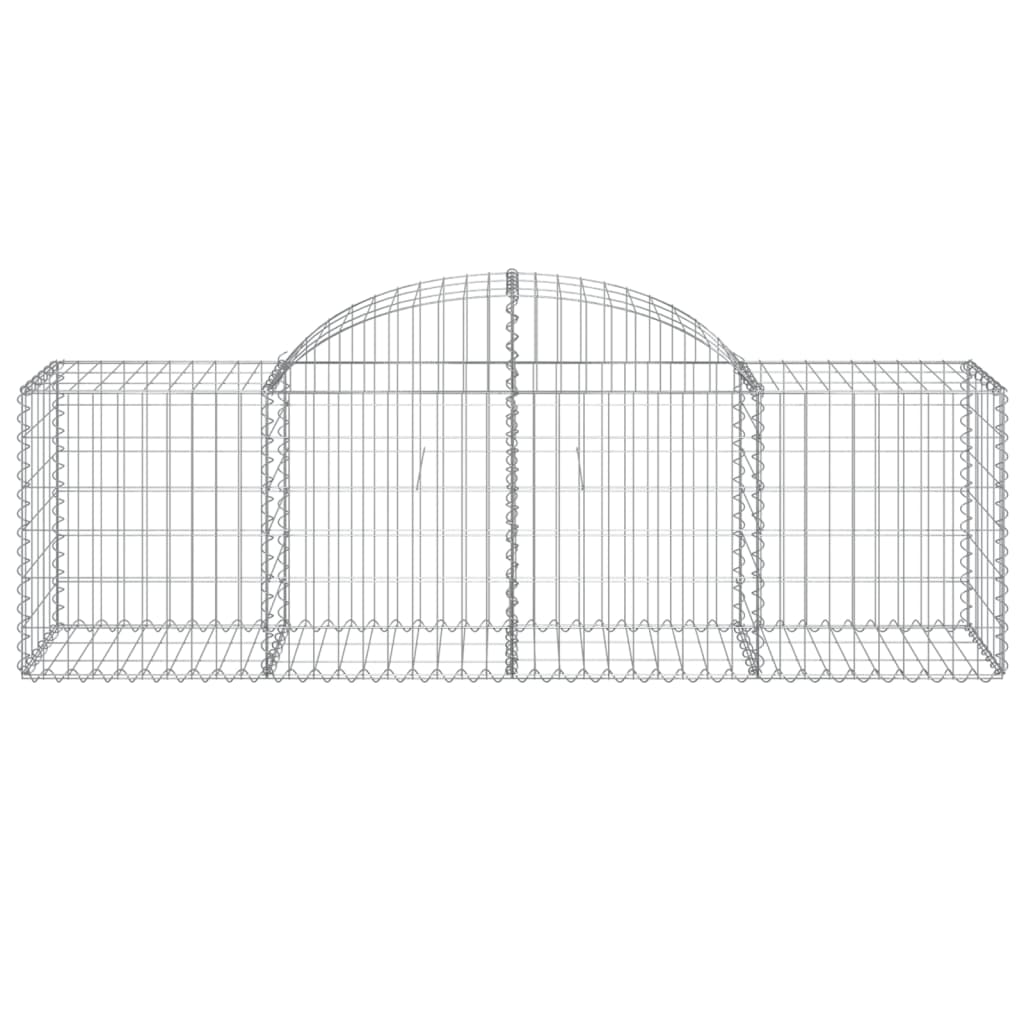 vidaXL Arched Gabion Baskets 5 pcs 78.7"x19.7"x23.6"/31.5" Galvanized Iron