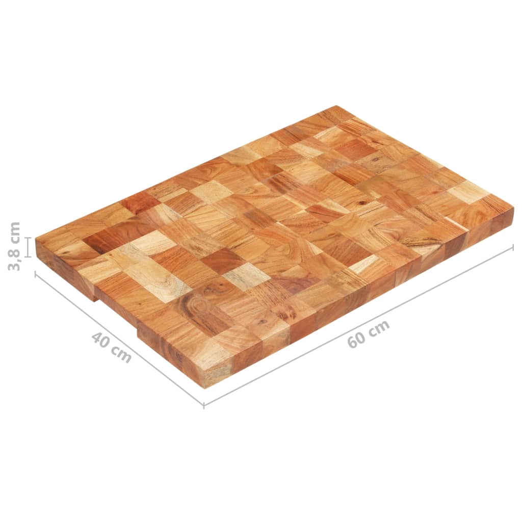 vidaXL Chopping Board 23.6"x15.7"x1.5" Solid Wood Acacia