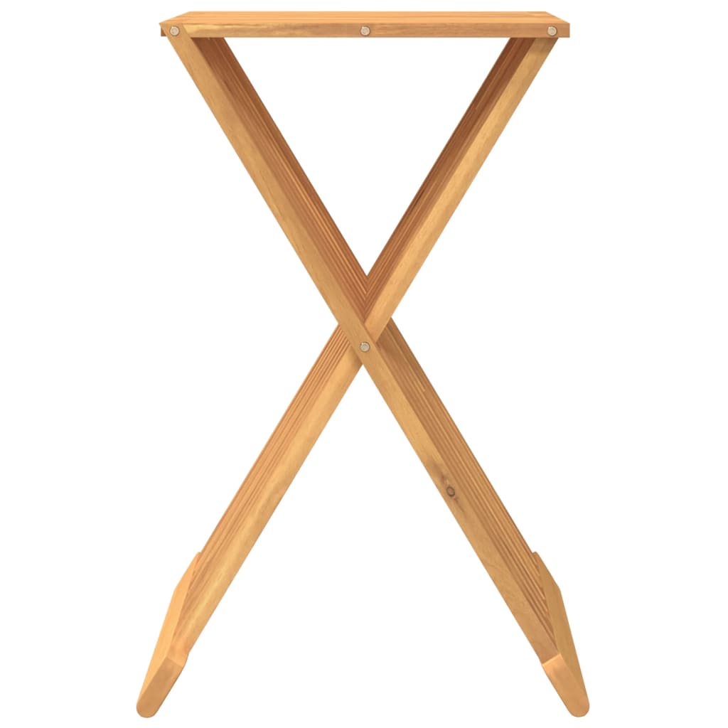 vidaXL Folding Stool 15.7"x12.8"x27.6" Solid Wood Teak