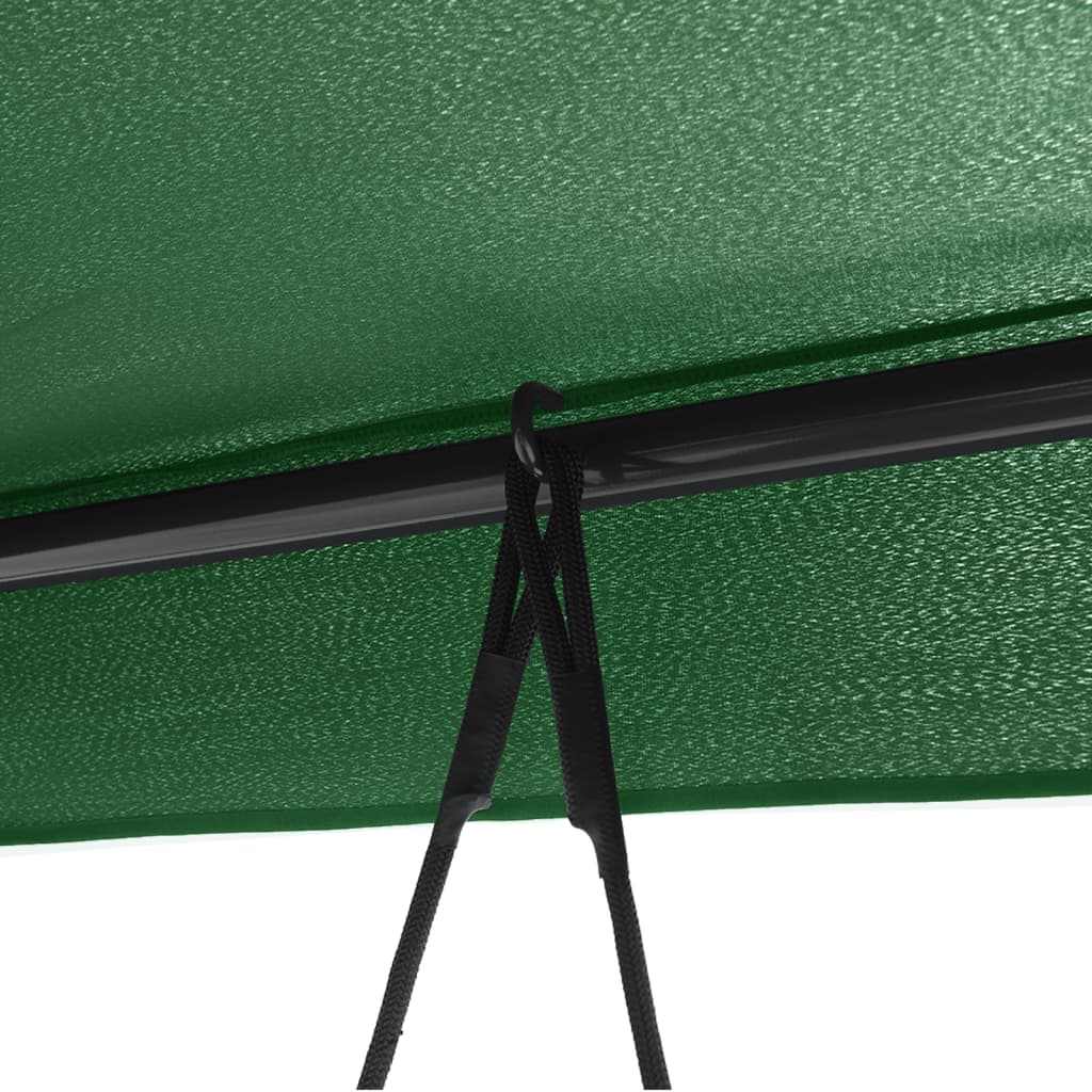 vidaXL Patio Swing Bench with Canopy Green Steel