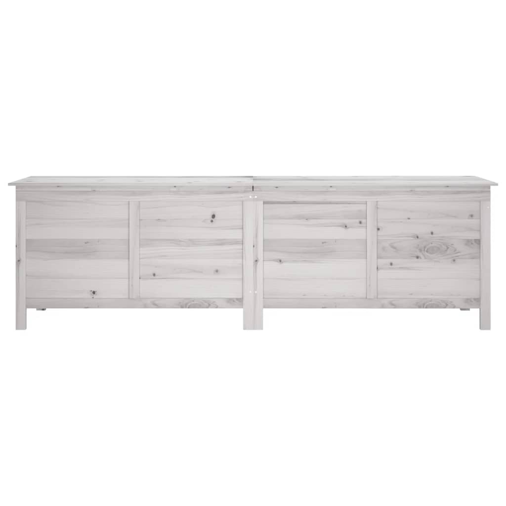 vidaXL Patio Storage Box White 78.1"x19.7"x22.2" Solid Wood Fir