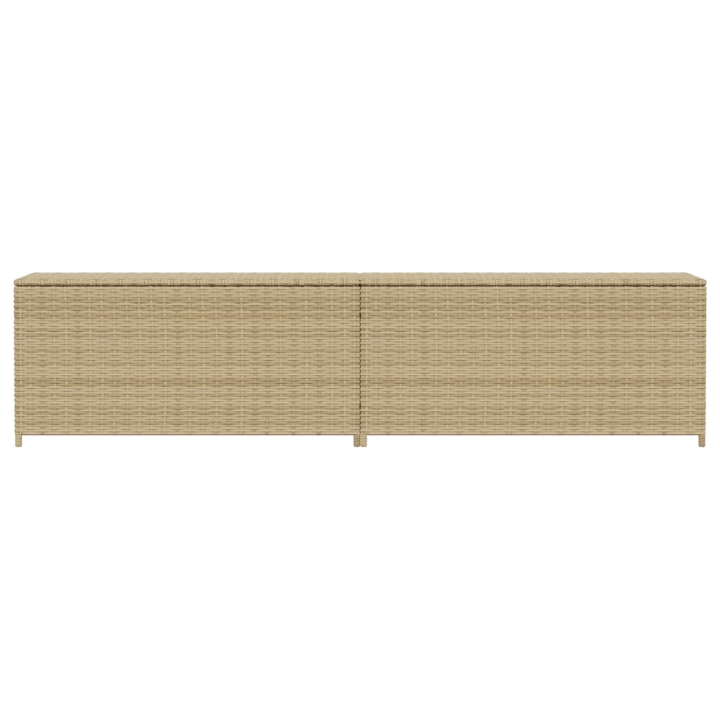 vidaXL Garden Storage Box Mix Beige 123.9 Gal Poly Rattan