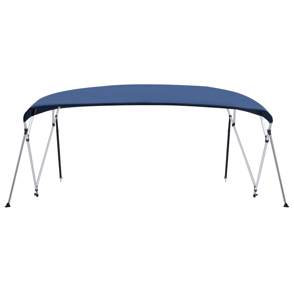 vidaXL 4 Bow Bimini Top Navy Blue 95.7"x(90.6"-96.1")x53.9"